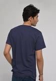 Basic Jersey Round Neck Blue T-Shirt