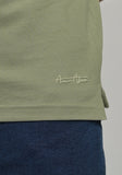 Basic Piquet Cuban Green Self Collar Polo T-Shirt