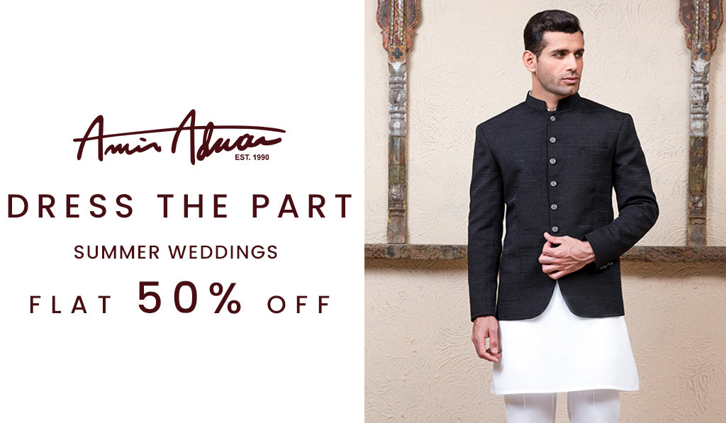 Dress the part this wedding season with Amir Adnan's exquisite traditional menswear