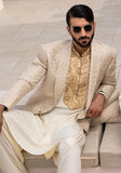 Premium Jamawar  Beige Traditional Couture Jacket