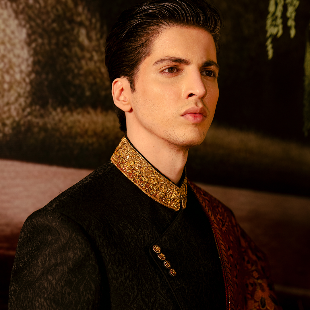 Premium Karandi Jamawar Tap Shoe  Embroidered Sherwani