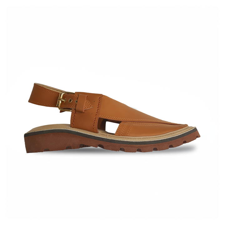 Mustard Leather Peshawari Sandal