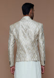 Premium Jamawar Silver Couture Traditional Jacket