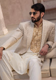 Premium Jamawar  Beige Traditional Couture Jacket