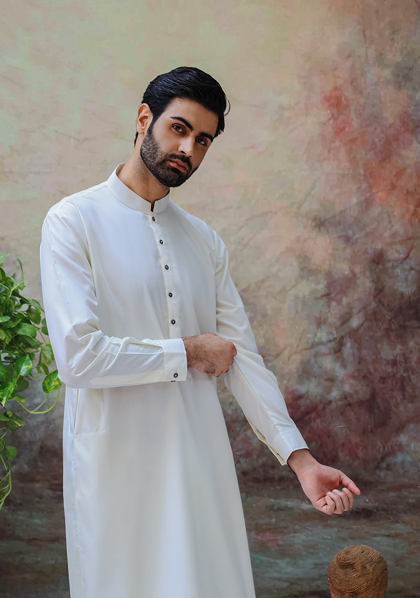 PV Pristine Slim Fit Plain Kurta Shalwar
