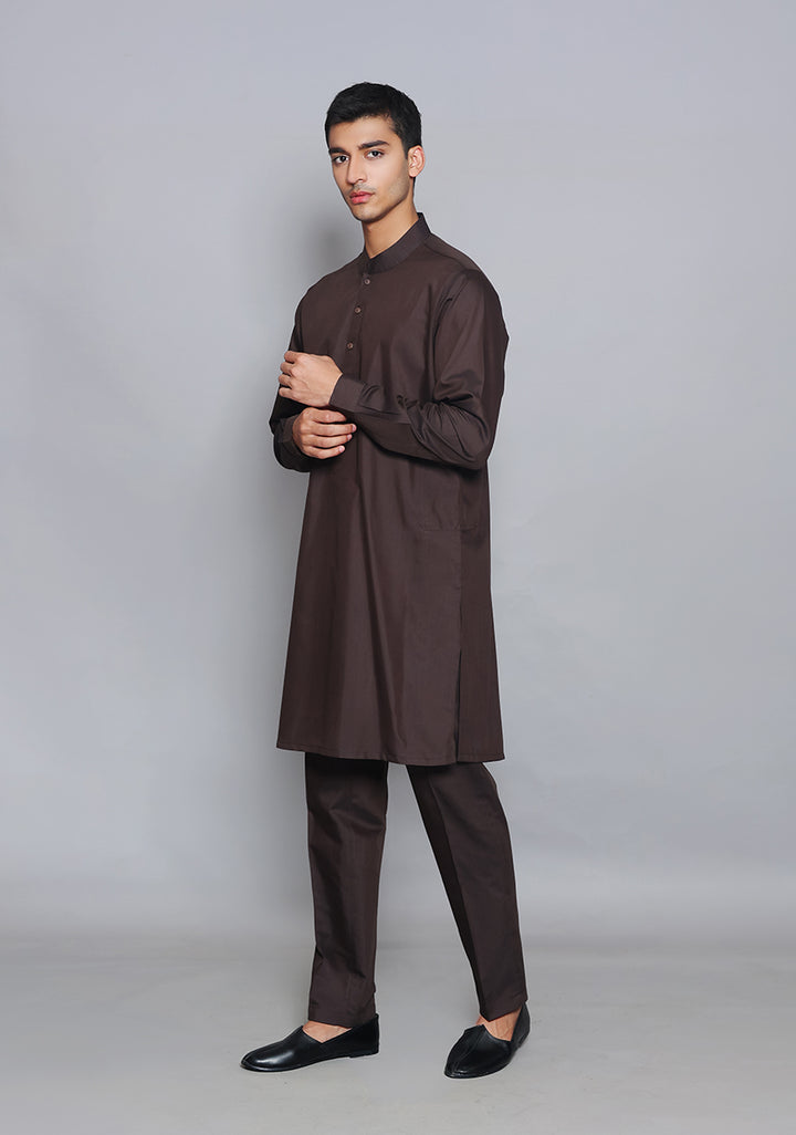Poly Viscose Coffee Been Slim Fit Suit