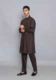 Basic Poly Viscose Coffee Been Slim Fit Suit