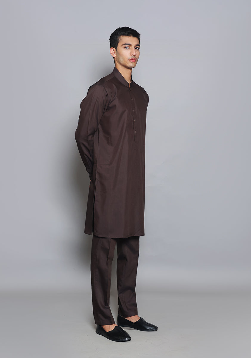 Poly Viscose Coffee Been Slim Fit Suit