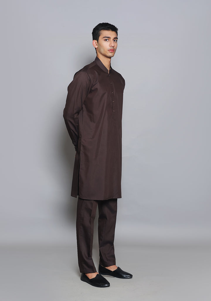 Poly Viscose Coffee Been Slim Fit Suit