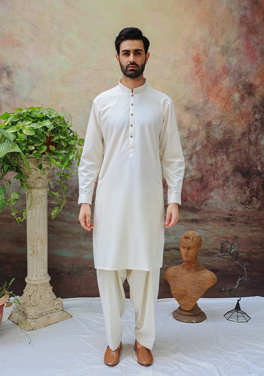 PV Pristine Slim Fit Plain Kurta Shalwar