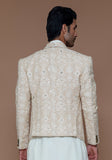 Premium Cotton Net Beige Couture Jacket