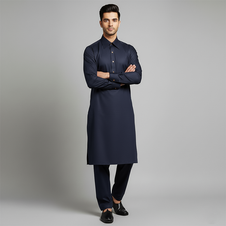 Poly Viscose Navy Blazer Classic Fit Suit