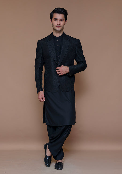 Premium Jamawar Tap Shoe Couture Traditional Jacket