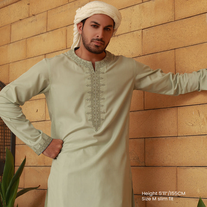 Pistachio Embroidered Kurta Shalwar