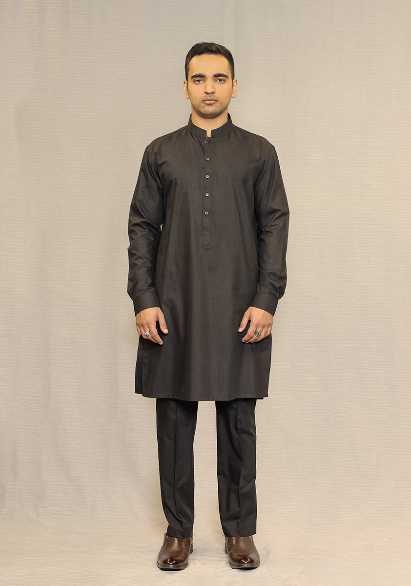 Poly Viscose Maluki Pirate Black Slim Fit Suit