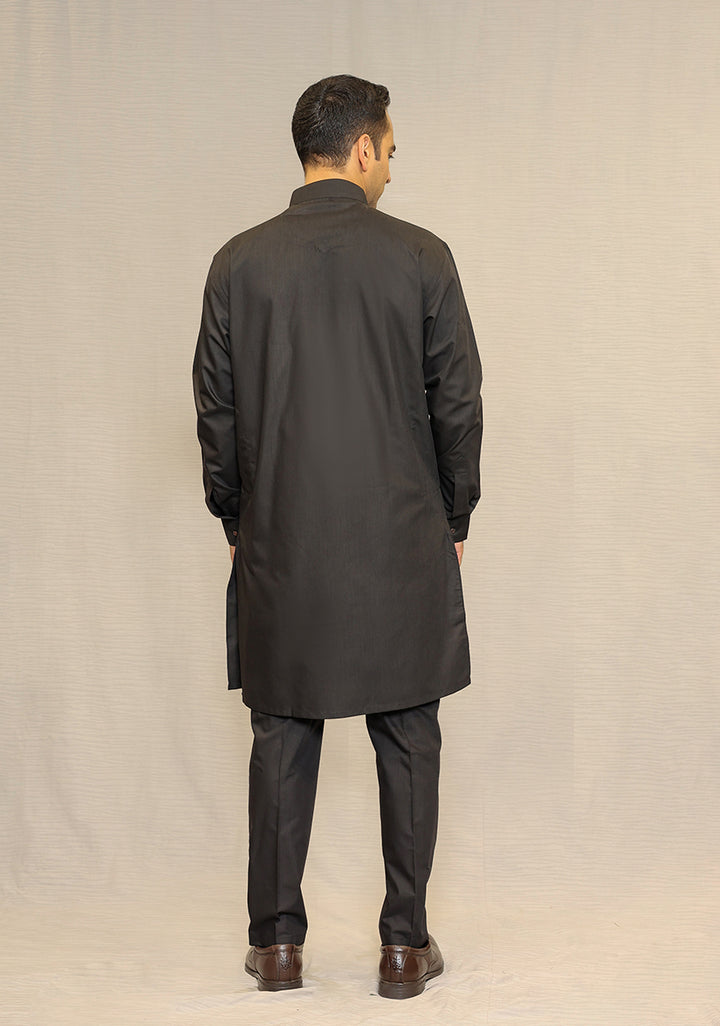 Poly Viscose Maluki Pirate Black Slim Fit Suit