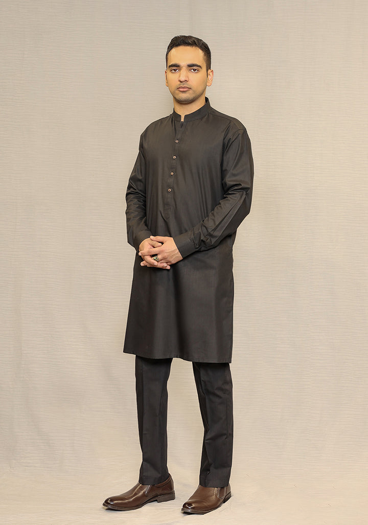 Poly Viscose Maluki Pirate Black Slim Fit Suit