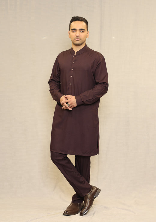PV Wine Tasting Slim Fit Plain Kurta Pajama
