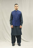 Basic Suiting Medieval Blue Traditional Waistcoat