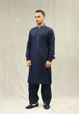 Classic Poly Viscose Salute Slim Fit Embroidered Suit