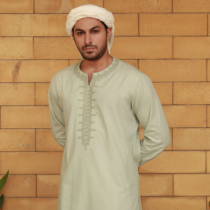 Pistachio Embroidered Kurta Shalwar