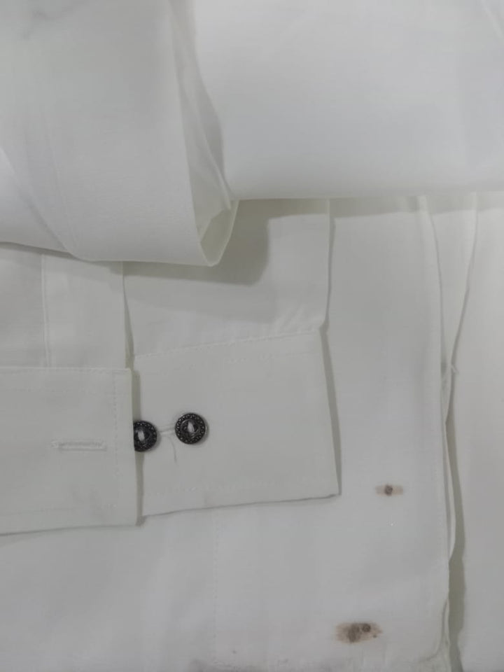 Basic Poly Viscose White Slightly Defected Classic Fit Suit