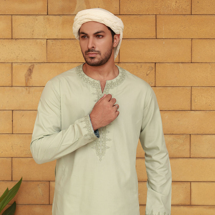 Pistachio Embroidered Kurta Shalwar