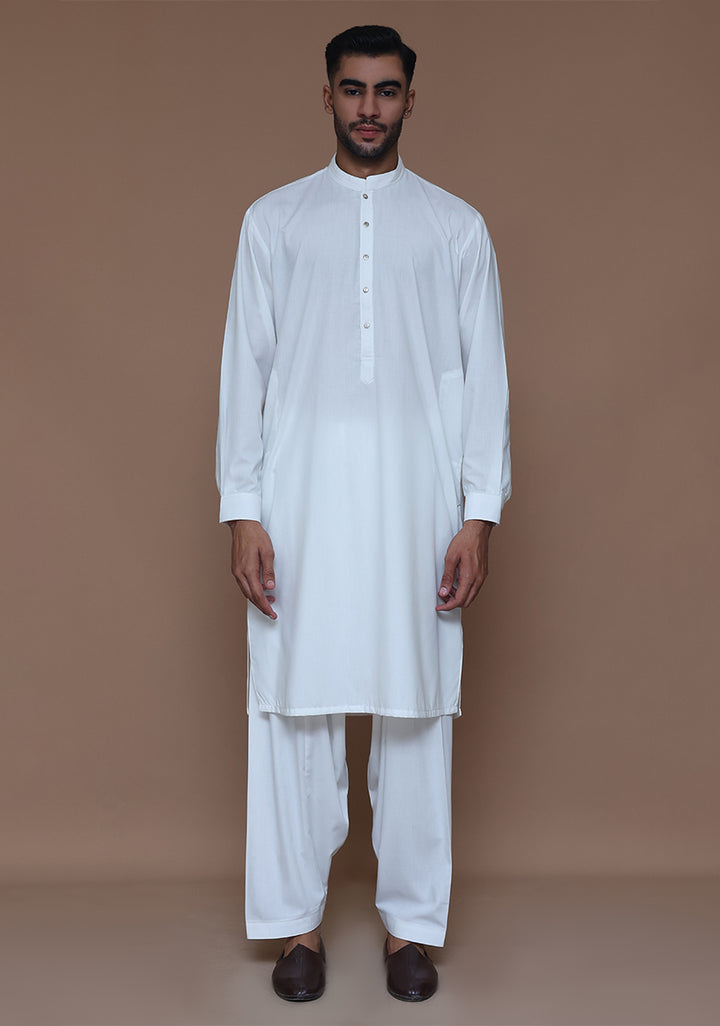 PV Cloud Dancer Classic Fit Plain Kameez Shalwar