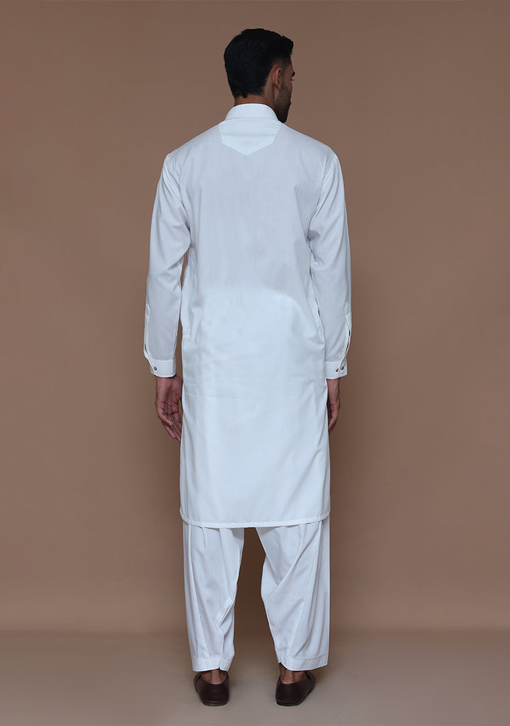 PV Cloud Dancer Classic Fit Plain Kameez Shalwar