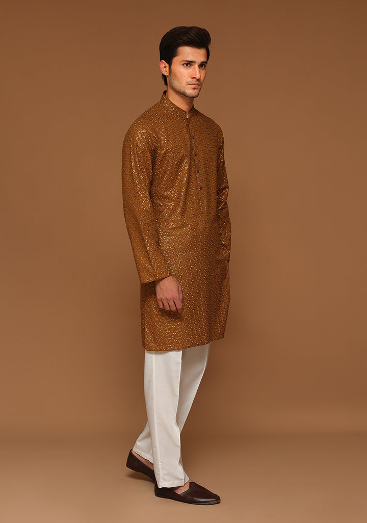Basic Cotton Dijon Slim Fit Slightly Defected Kurta