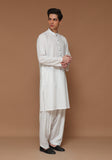 Basic Cotton Silk Cloud Dancer Classic Fit  Suit