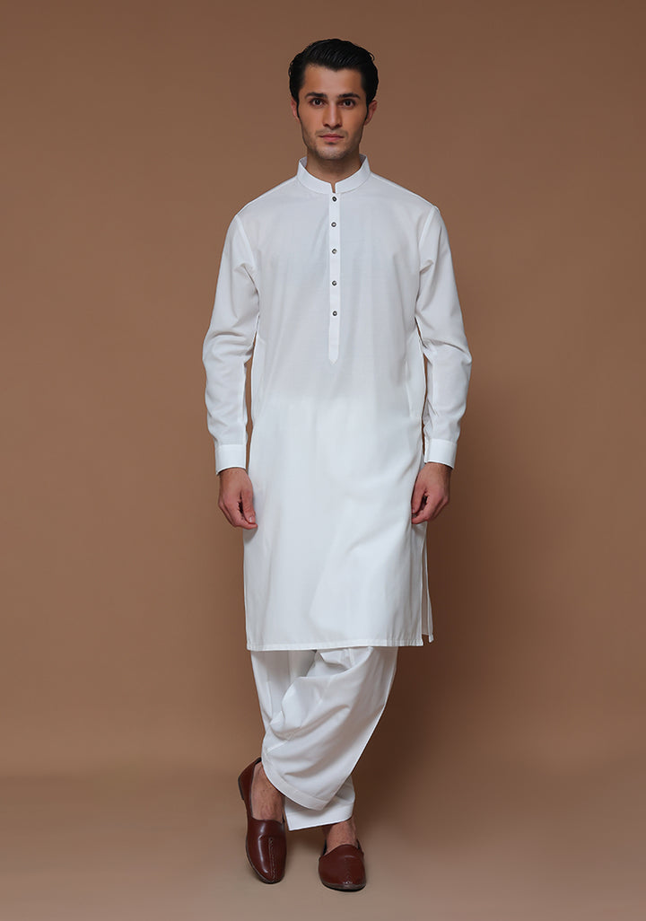 Cotton Silk Cloud Dancer Slim Fit Suit