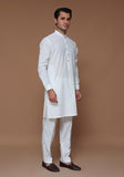 Basic Cotton Silk  Cloud Dancer Slim Fit Suit