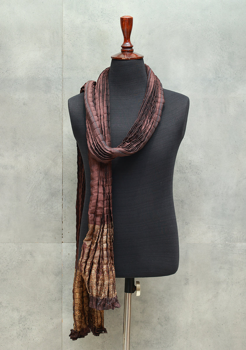 Jamawar Deep Mahogany Stole