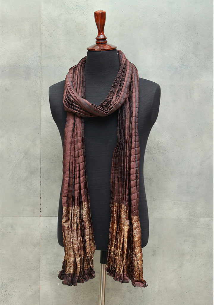 Jamawar Deep Mahogany Stole