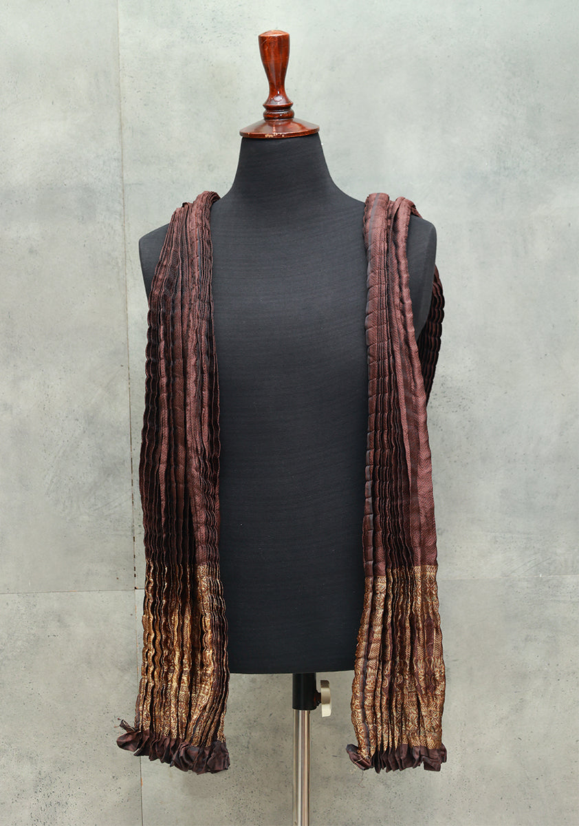 Jamawar Deep Mahogany Stole