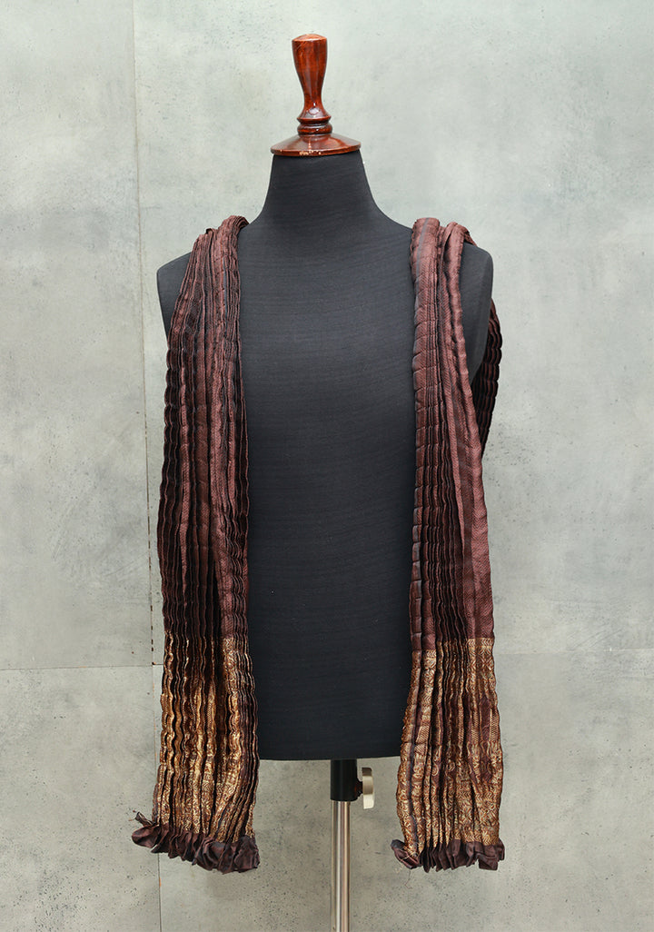Jamawar Deep Mahogany Stole