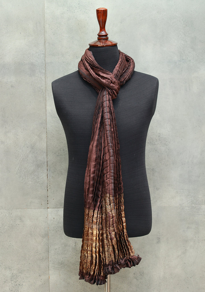 Jamawar Deep Mahogany Stole
