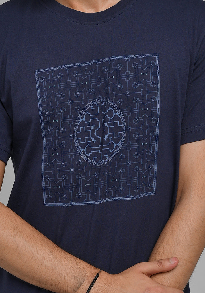 Jersey Round Neck Blue T-Shirt