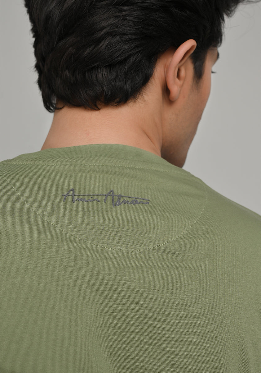 Jersey Round Neck Cuban Green T-Shirt