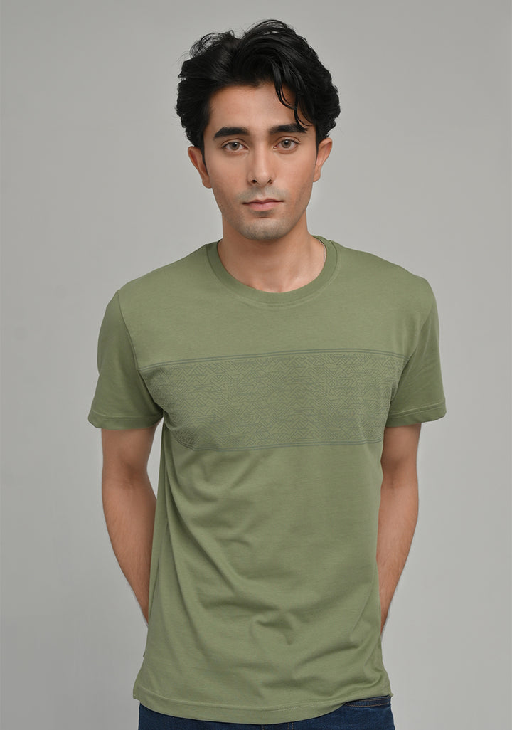 Jersey Round Neck Cuban Green T-Shirt