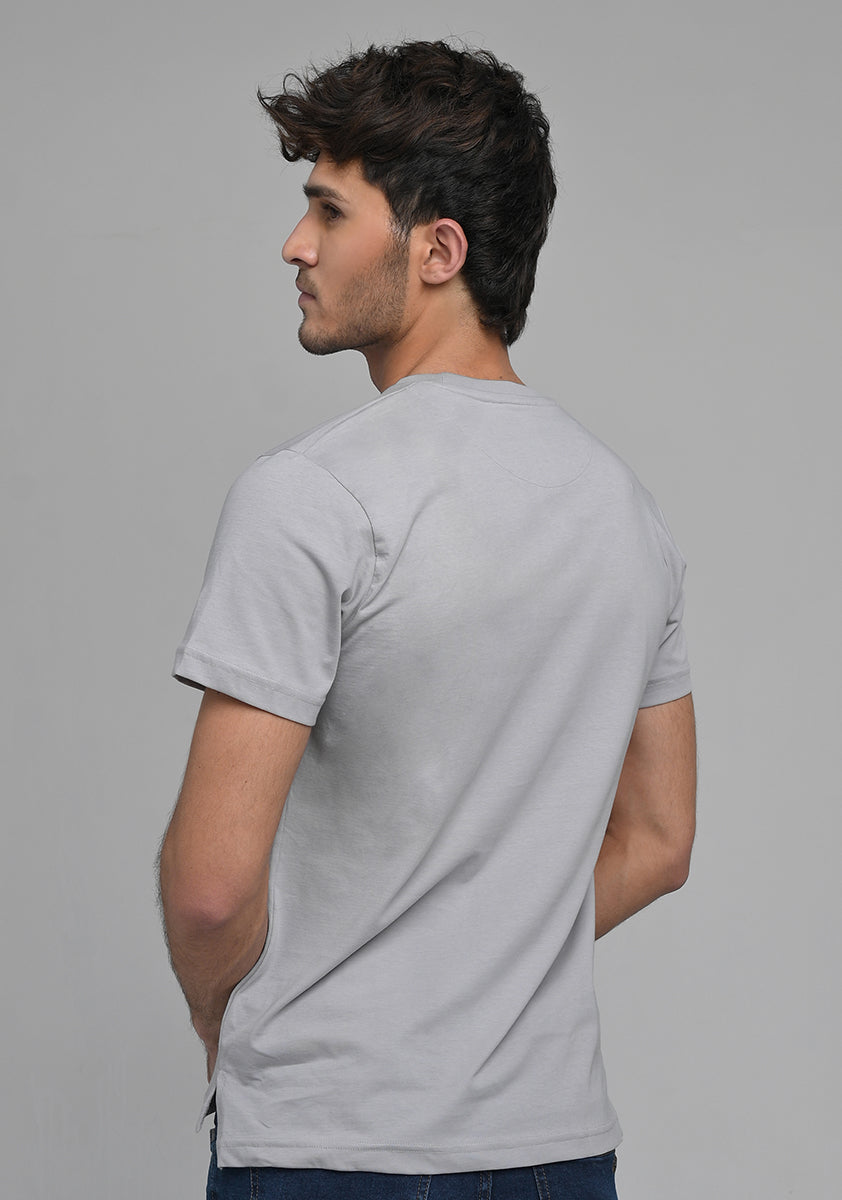 Jersey Round Neck Iron Grey T-Shirt