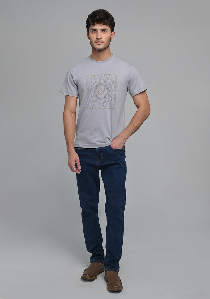 Jersey Round Neck Iron Grey T-Shirt