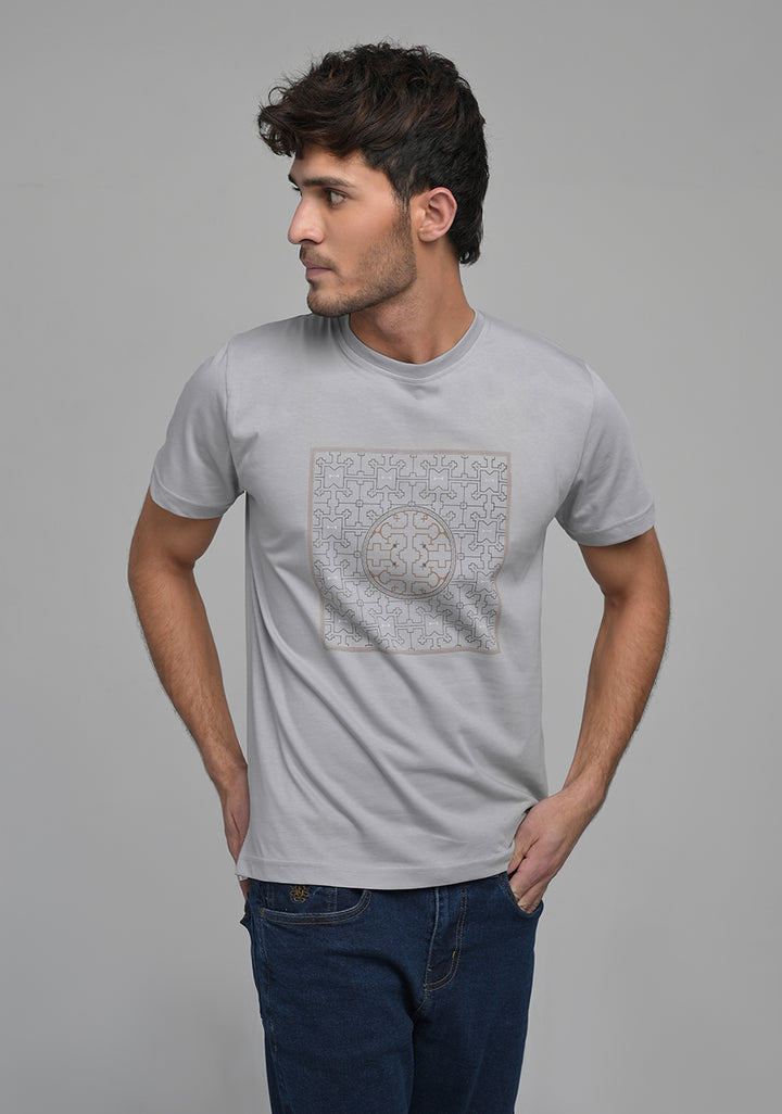 Jersey Round Neck Iron Grey T-Shirt