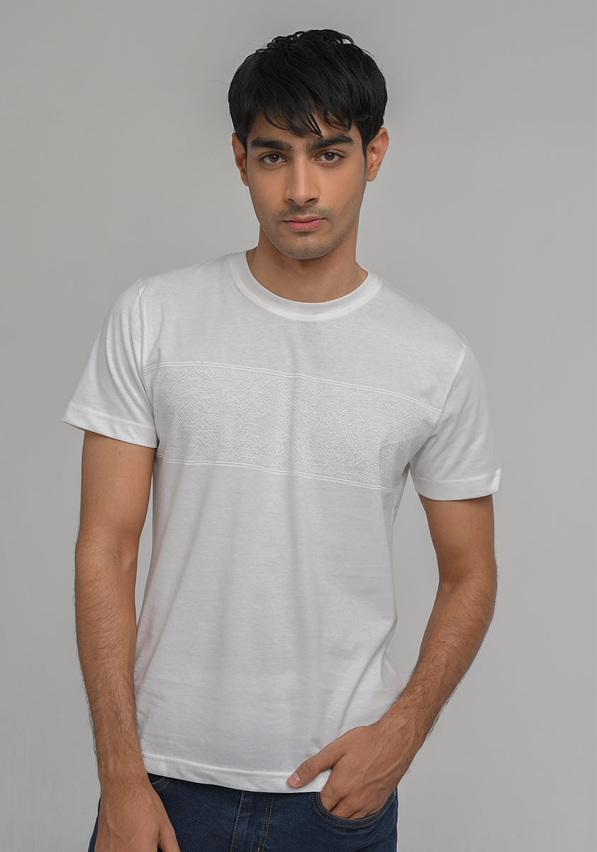Jersey Round Neck OFF White T-Shirt