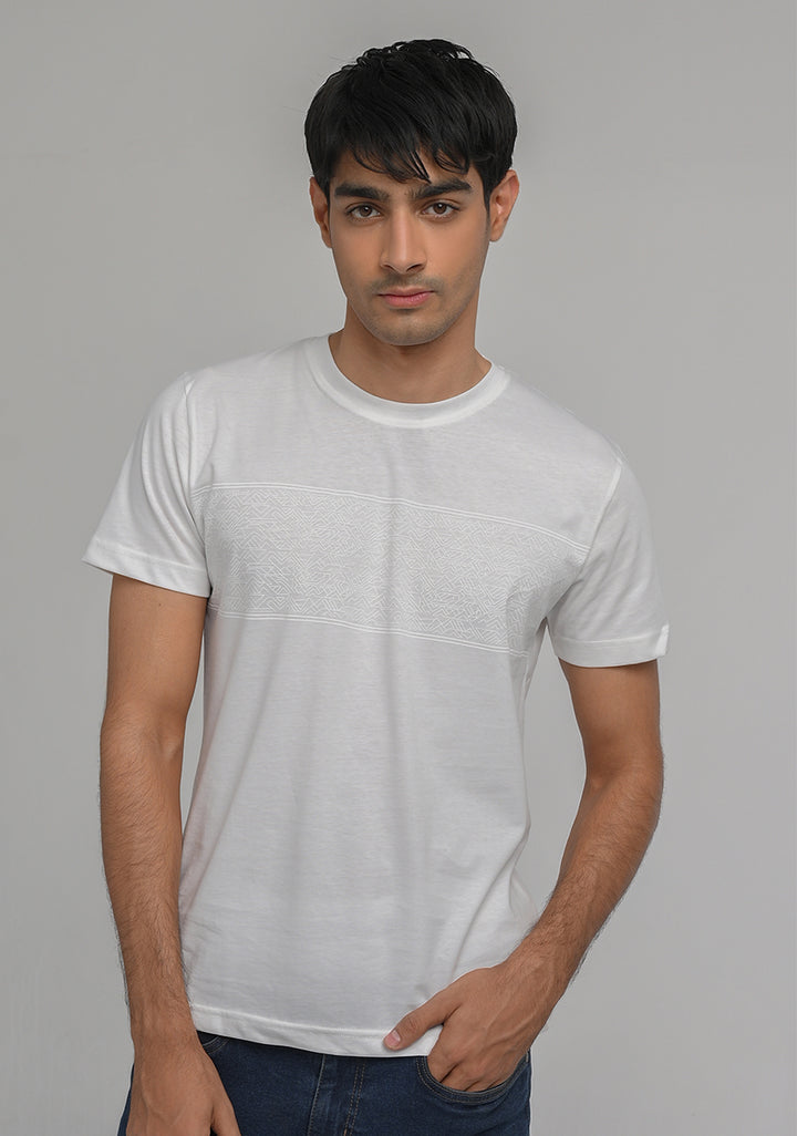 Jersey Round Neck OFF White T-Shirt