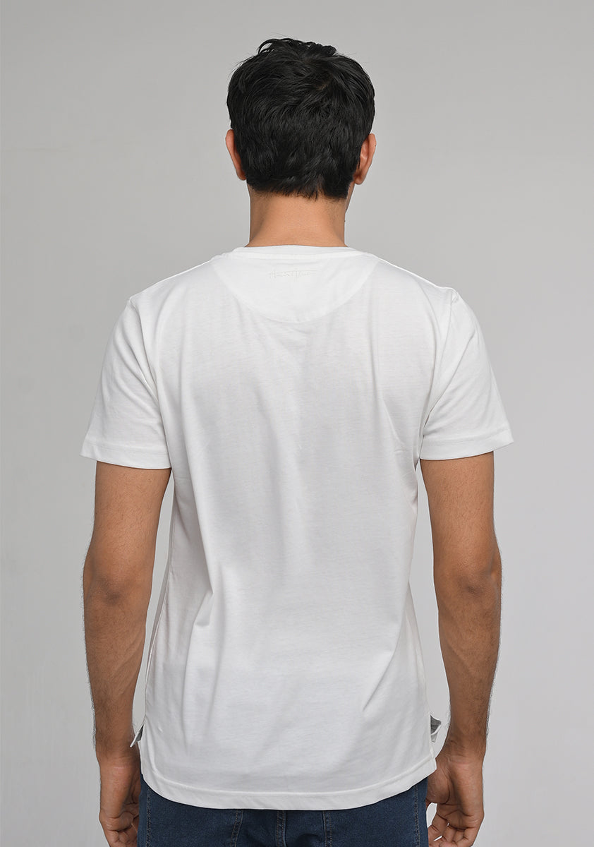 Jersey Round Neck OFF White T-Shirt