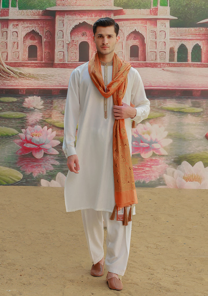 Basic Masoori Gold Flame Stole