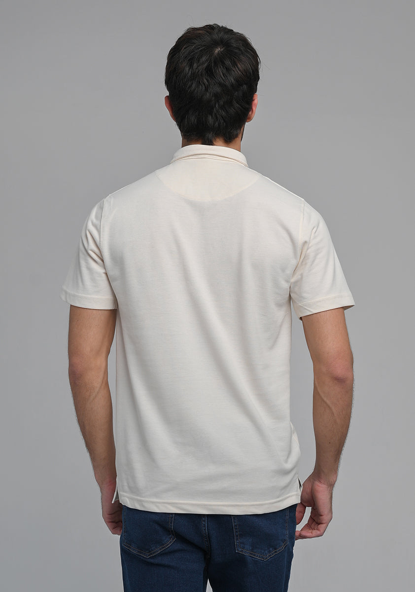 Piquet Vanilla Ice Self Collar Polo T-Shirt