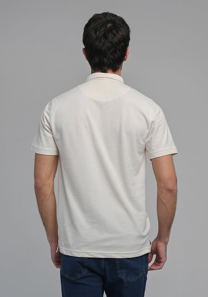 Piquet Vanilla Ice Self Collar Polo T-Shirt
